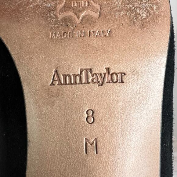 ANN TAYLOR Design Studio Flats in Black Suede Women's Size 8 - Picture 10 of 10